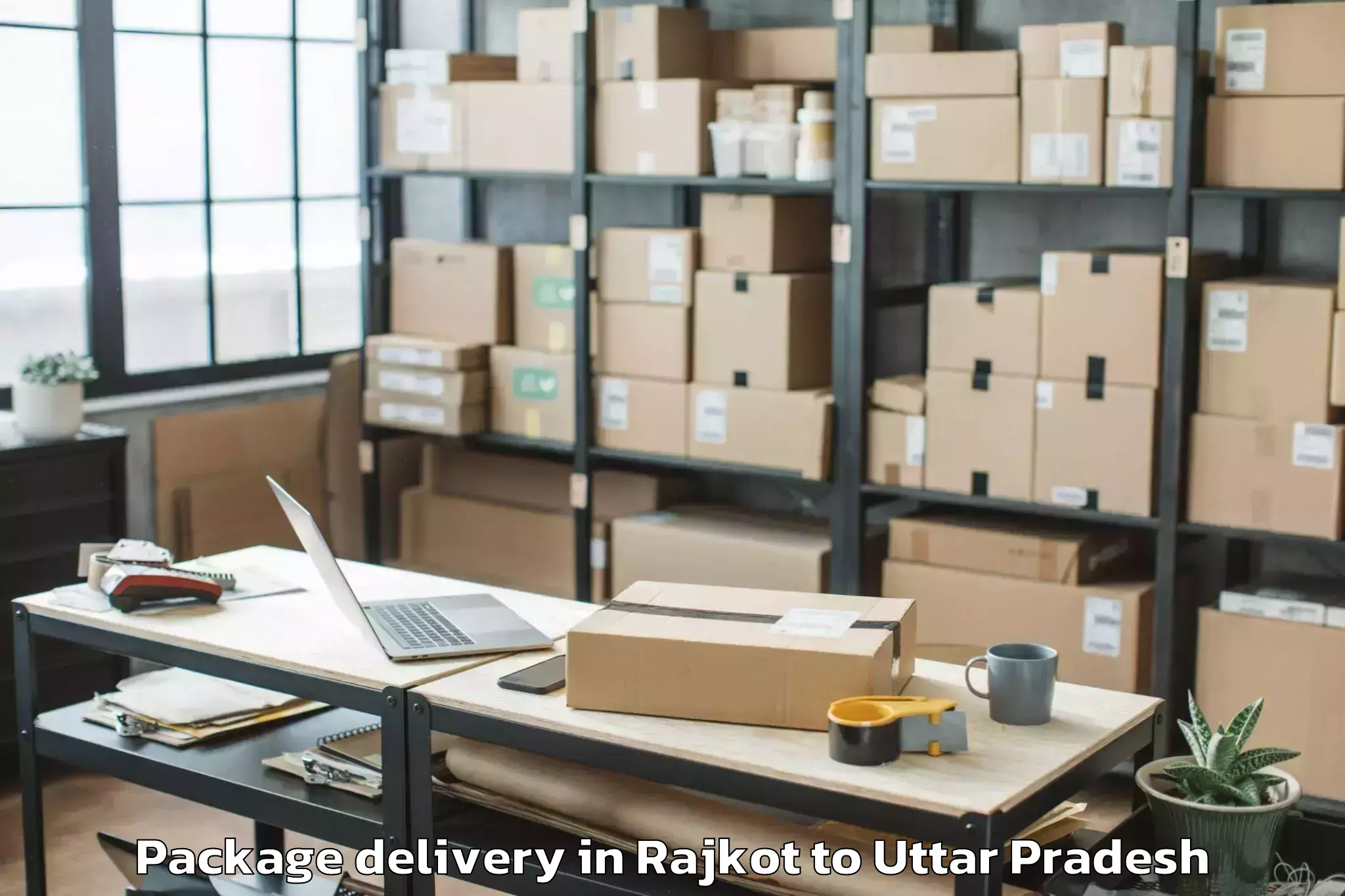 Reliable Rajkot to Iiit Lucknow Package Delivery